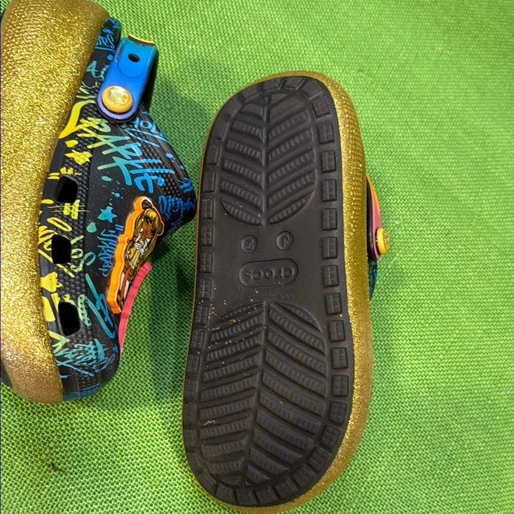 RARE Colorful Kids Crocs Rainbow High Cutie Crush Clogs size 2J